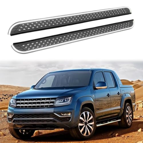 Fixed Door Side Step fit for Volkswagen VW Amarok 2011-2021 Running Board Aluminium Pedal Step Bars Protector (with Brackets)