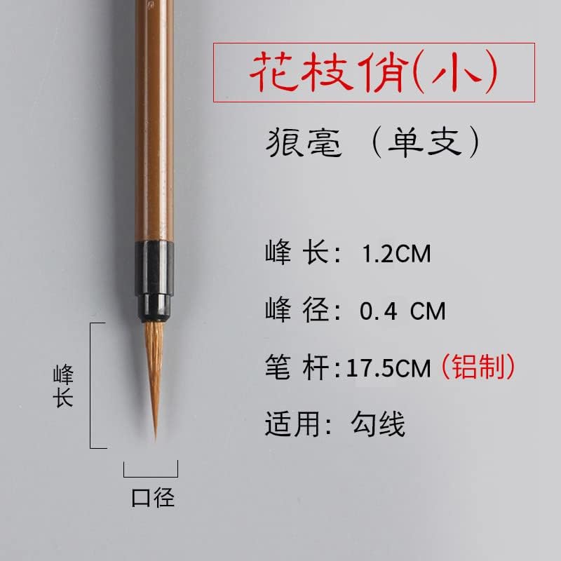 Calligraphy copy stickers chinese ancient books 勾线笔国画工笔画水彩毛笔套装兼狼毫学生勾线写意工笔画白描毛笔(1Pcs 狼尾勾线小号)