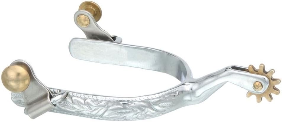 Tough-1 Floral Embossed Roper Spurs
