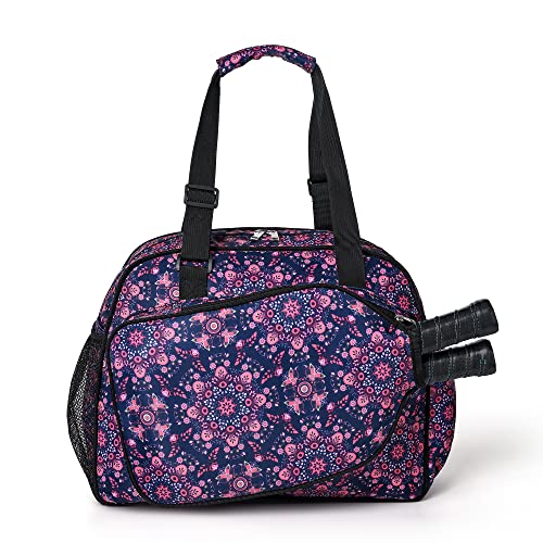 Image of Boulder Bee Pickleball Bags, Premium Pickleball Tote Bag for Girls, Women's Hand /Shoulder Gym Bag w Water Bottle Holder, with Pickleball Racquet /Paddle Holder