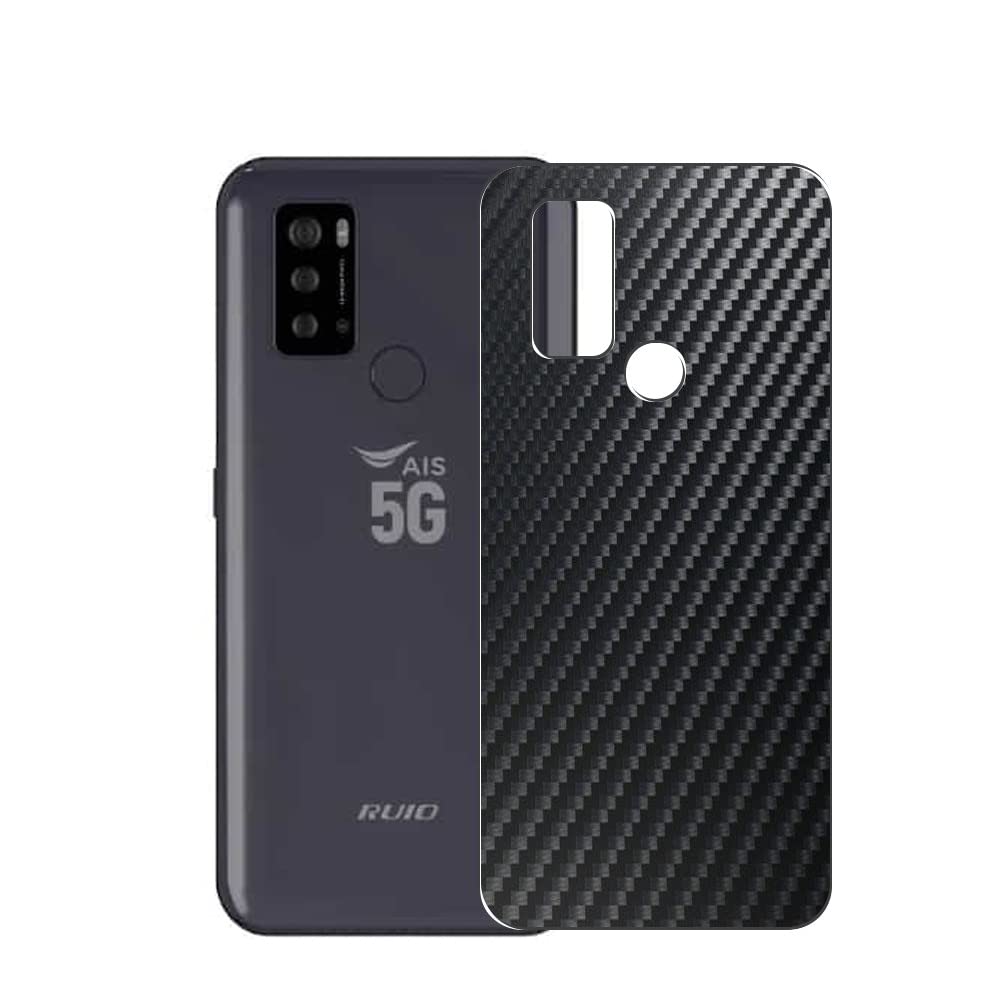 Vaxson 2-Pack Back Protector Film, compatible with AIS RUIO R1 5G SA, Black Guard Sticker Skin [Not Front Screen Protectors Case Cover ]
