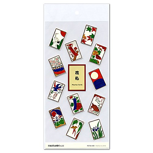 和風紙シール 花札 FST2A-405 透明台紙 福井朝日堂