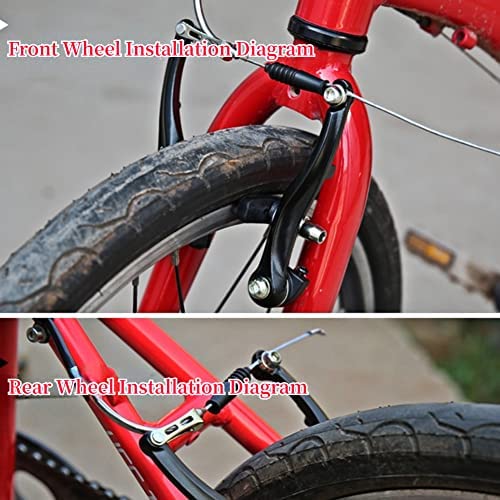Mountain Bike V Brake Set, Front & Rear Bicycle Brakes, Complete Kit with Brake Pads & Hardware, 2 works - Image 4