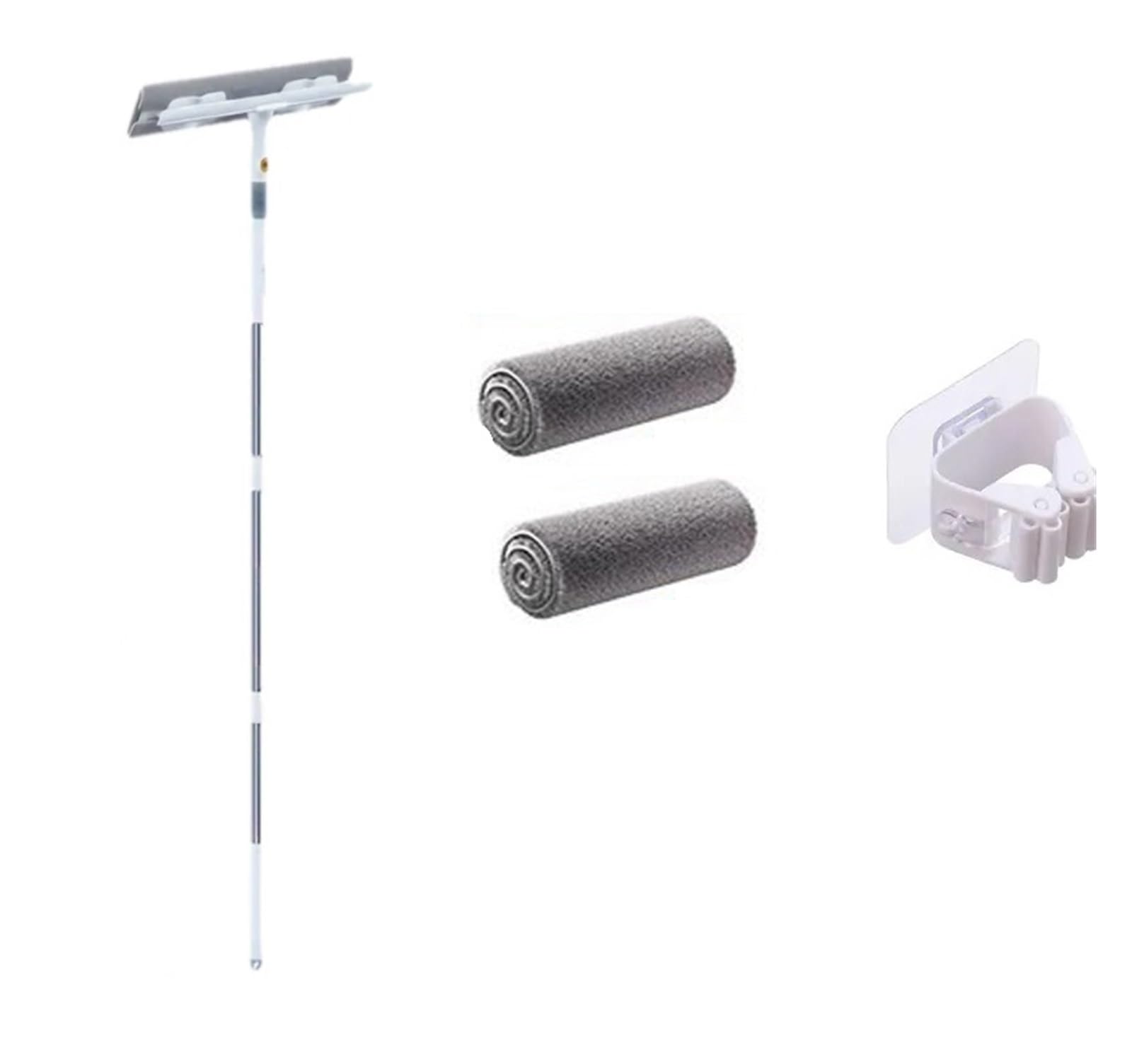 WXPGFEQ Portable 2in1 Glass Wiper & Window Cleaning ToolIdeal for Bathroom Outdoor Walls and FloorsVersatile Mop for StreakFree Shine and Easy Use