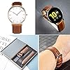 Spolife Leather Watch Straps for Men, Genuine Leather Replacement Bands, Stainless Steel Buckle, Quick Release Replacement Watchbands 16mm 18mm 19mm 20mm 22mm (with Watchstrap Pins,Repair Tool) #2