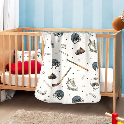 Image of Vintage Ice Hockey Balls Baby Blankets