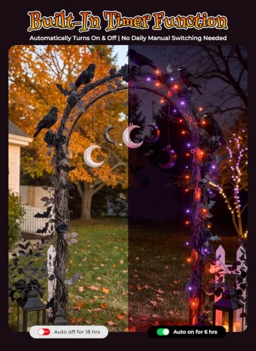 4 Pack Halloween Orange & Purple String Lights  - image 5