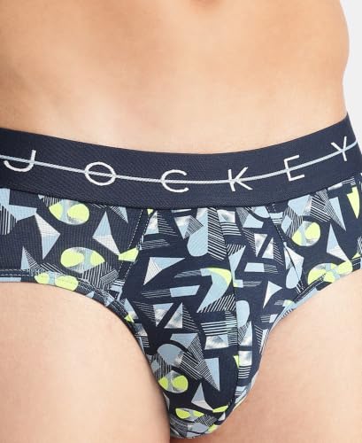 Image of Jockey NY01 Men Super Combed Cotton Elastane Stretch Printed Brief