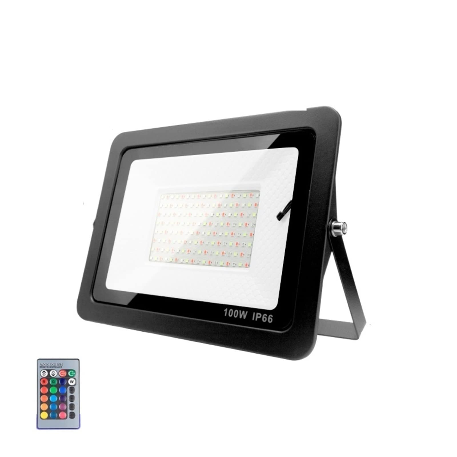 Reflektory zewnętrzne, Na wolnym powietrzu RGB Lampa światła powodziowego 3 0W 50W 100W Oświetlenie ogrodowe Wodoodporne reflektor LED RGB RGB SPITLight z pilotem(100W)