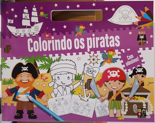 Colorindo – os piratas com adesivos: