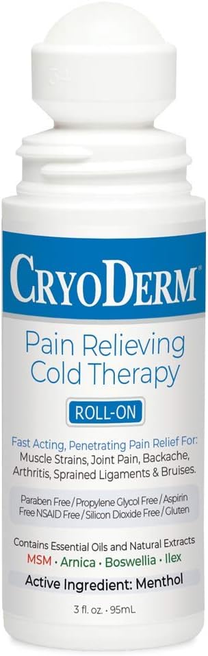 Cryoderm Pain Relieving Roll-on, 3oz. - 2 Count