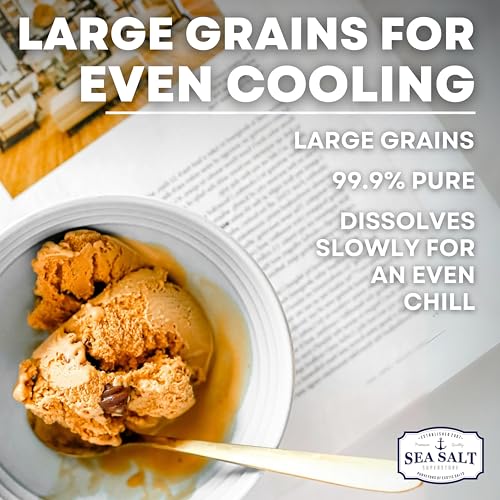 Sea Salt Superstore Ice Cream , Rock for Ice Cream Making, Universally Compatible Coarse and Non-Iodized for All Ice Cream Maker, 30 oz Bag,