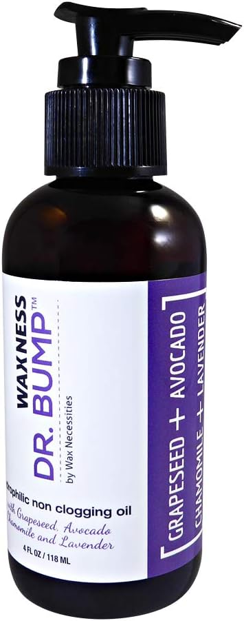 Waxness Dr. Bump Natural Post Wax Cleansing Oil Grapeseed Avocado Botanical Oils 8 oz (237 ml) โ Wax Residue Remover โ Professional Skin Care โ Made in USA