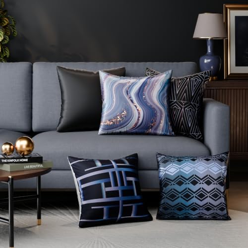 Image of Stoa Paris Cushion Cover Set of 5, Home Decor for Sofa, Bed & Living Room, Digital Printed Cushion Cover 16 Inch x 16 Inch, Soft Touch Finish, Hidden Zip Closure, Ophelia's Serenade - Ophelia