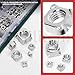 Hilitchi 107PCS 6 Sizes Zinc Plated Square Weld Nuts Assortment Kit M4 M5 M6 M8 M10 M14 Square UNC Coarse Carbon Steel Machine Screw for Furniture, Vehicles, Caster and Industry Machine(Silver)
