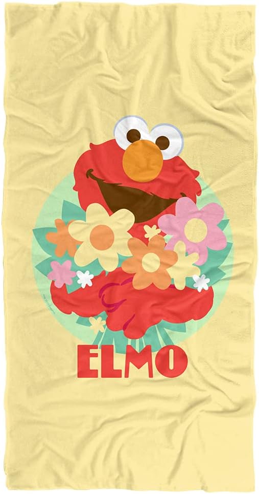LOGOVISION Sesame Street Flowers for You Officially Licensed Beach Towel 30" X 60"