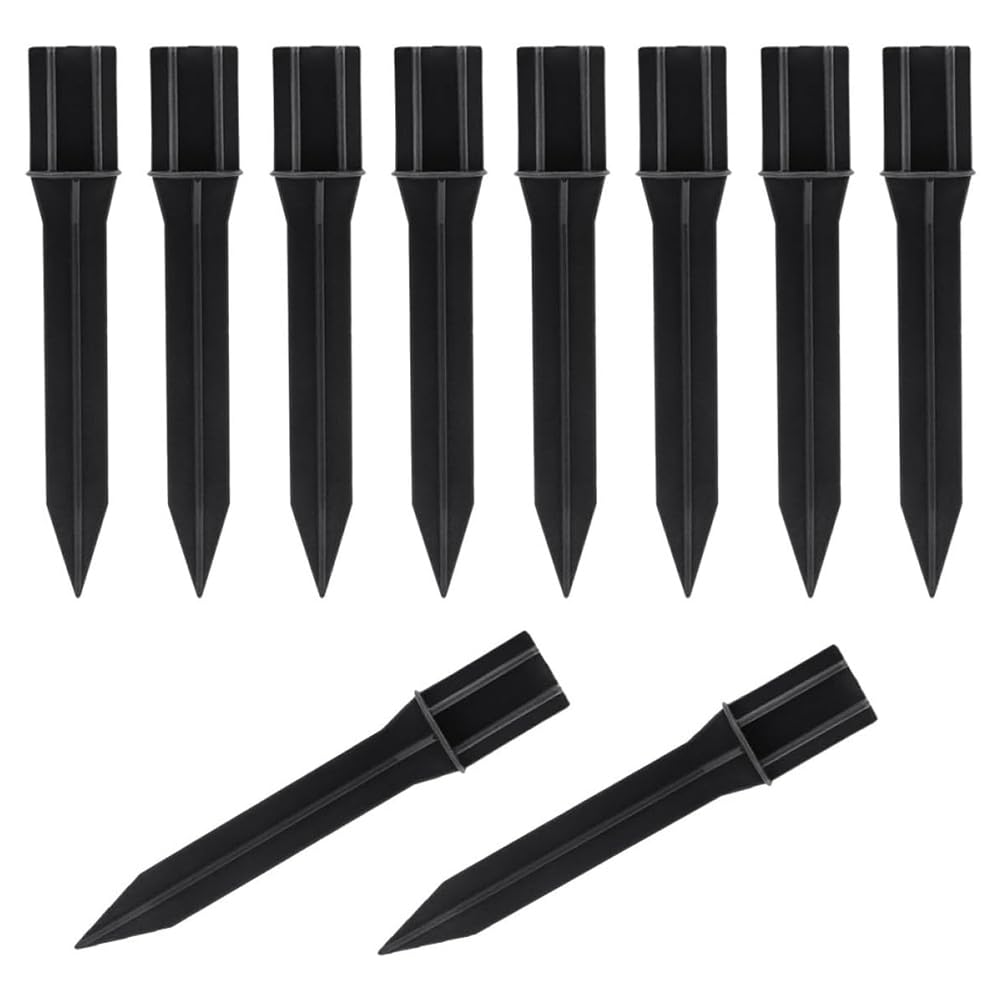 Teuypty Light and Sturdy Solar Garden Light Ground Sockets 10pcs Can Securely Fix Outdoor Landscape Lighting and Pathways