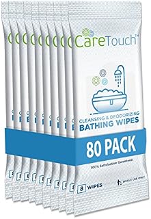 Care Touch Body Wet Wipes with Cleansing & Deodorizing Solution - Shower Wipes