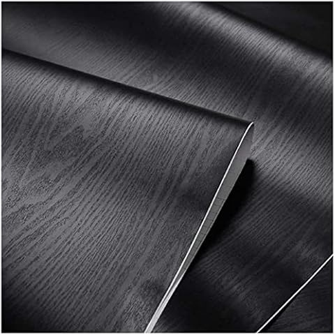 TJLMCORP Papel Pintado Autoadhesivo 40cm x 300cm Textura de Madera de Grano Blanco Mate Cover