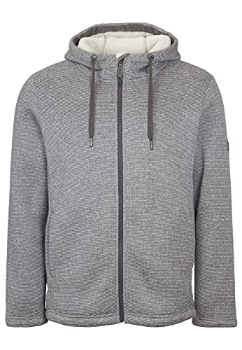 ELKLINE Herren Strickfleecejacke No Idea 1014074, Größe:XL, Farbe:lightgrey - offwhite