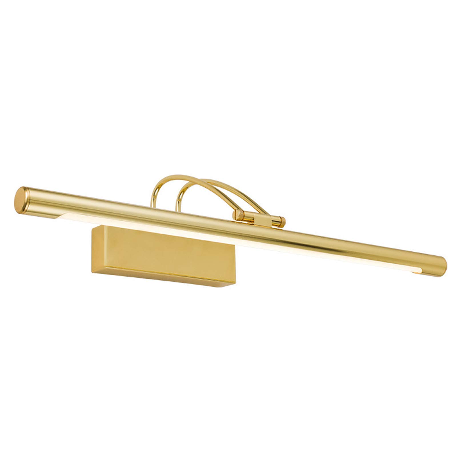 LED-Spiegel-Frontleuchte, goldene moderne Badezimmer-Spiegelleuchten, schwenkbar um 240°, Lampenkopf, neutralweiß, Badezimmerbeleuchtung, Metall-Spiegelschrankleuchten für WC, Tisch, Wandleuchte, 55