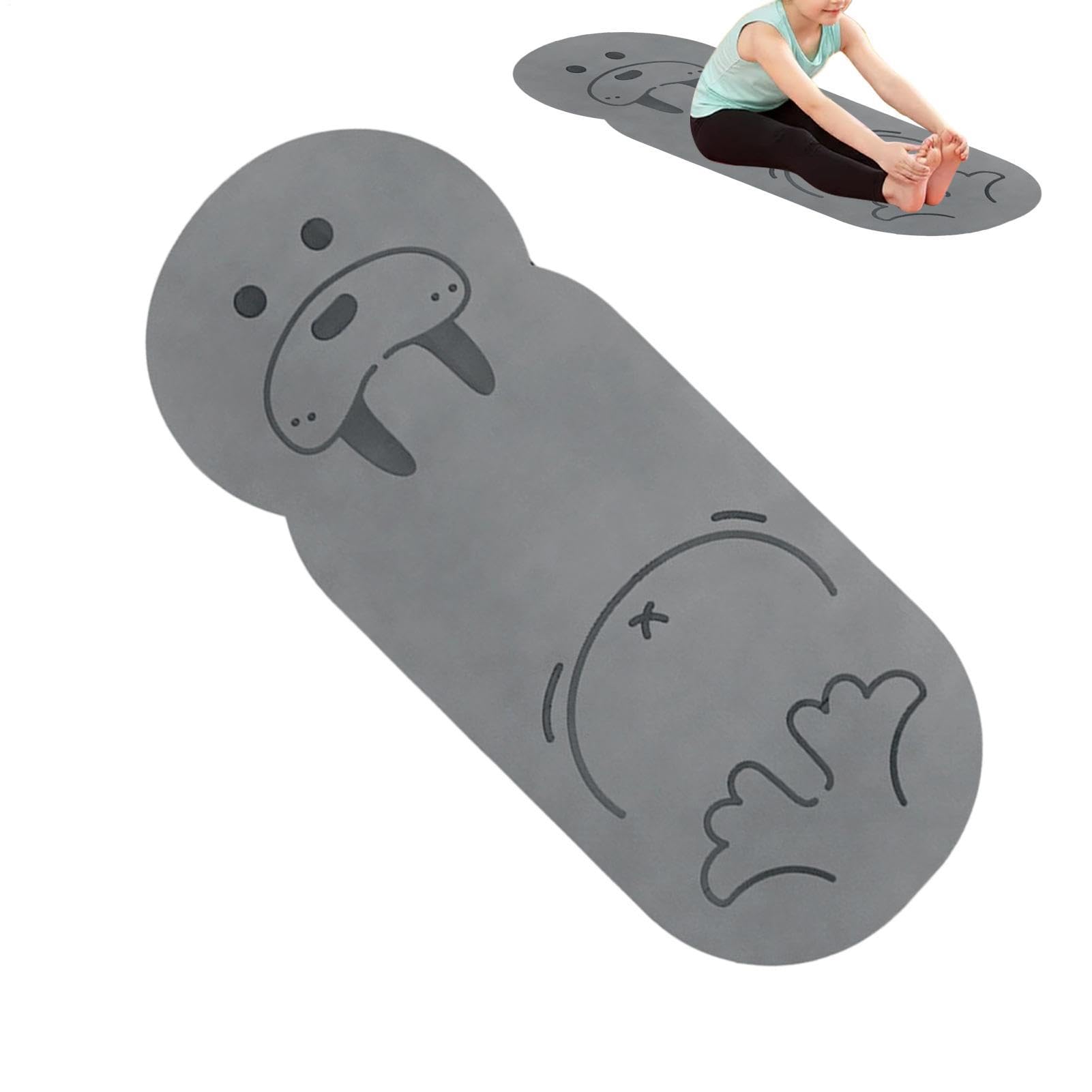 Bonita esterilla de yoga | Almohadilla de entrenamiento con dibujos animados de animales | Esterilla de yoga portátil | para fitness, hogar, salón, dormitorio, gimnasio, apartamento
