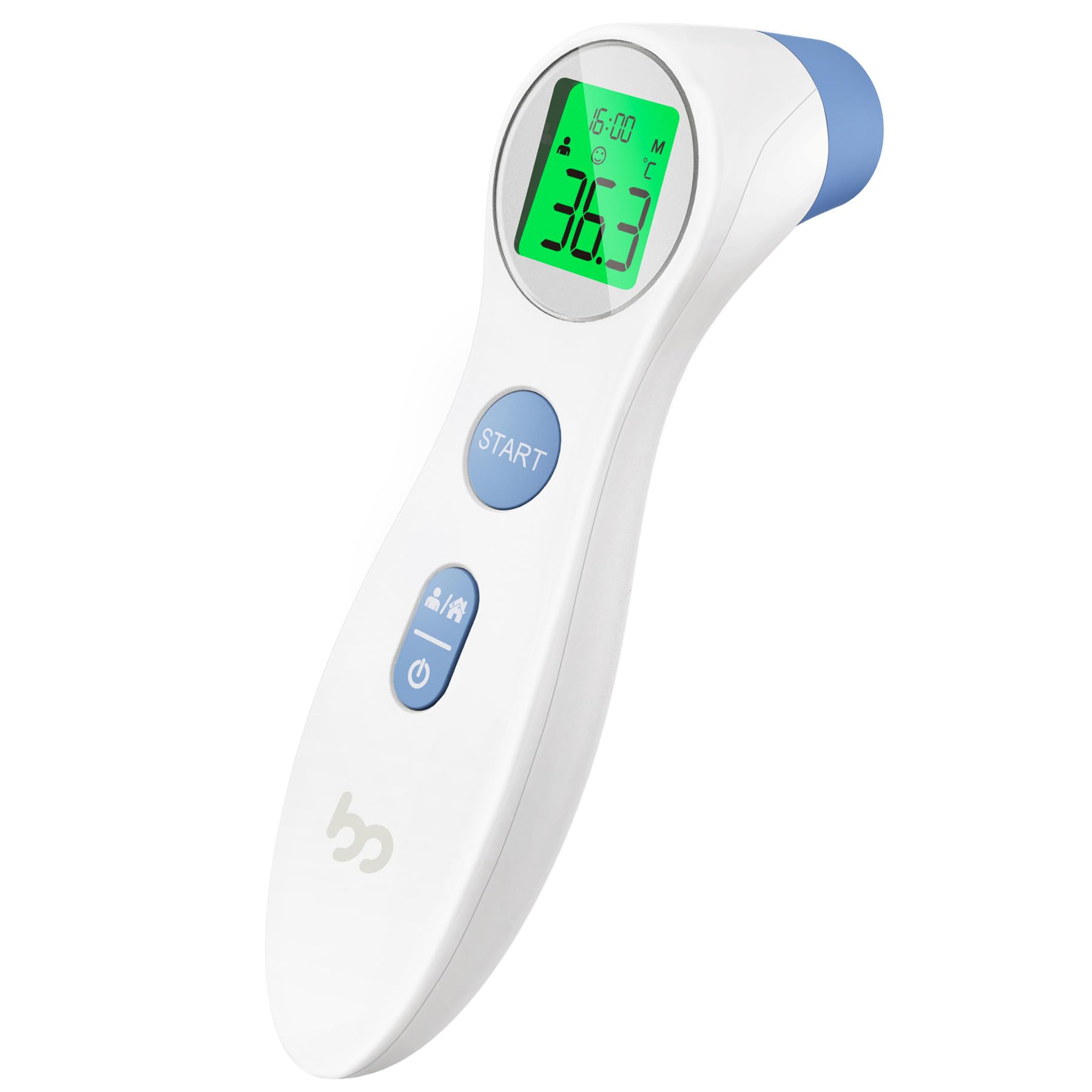 Termómetro digital de fiebre para bebés, niños y adultos, sin contacto, termómetro infrarrojo, termómetro con lectura precisa inmediata, alarma de fiebre, color blanco