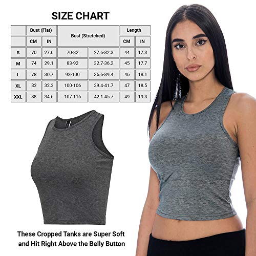 Pack of 2 Gym Cute Workout Long Crop Tops for Women - Athletic Workout Tank Top