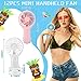 Woanger 12 Pcs Mini Handheld Fan Bulk 3 Speed USB Electric Battery Operated Small Portable Pocket Fan with Data Cable and Mounting Base Quiet Summer Gift for Wedding Camping Travel(Vibrant Colors)