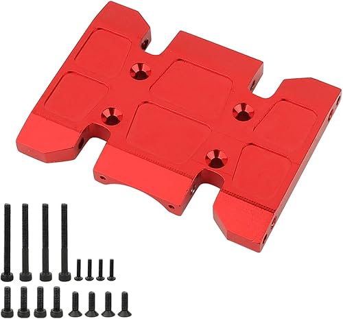 Caja de cambios Placa deslizante Soporte de transmisión para Axial SCX10 PRO 110 RC Crawler Center Protect Plate Upgrade Part AXI231051 (rojo)