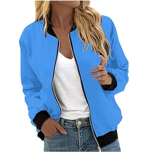 Summer Jackets For Women Uk,Women'S Bomber Jacket Zip Up Baseball