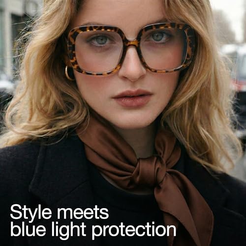 Image of miyya Blue Light Blocking Glasses for Women, Blue Light Glasses for Women Oversized Fashion Glasses