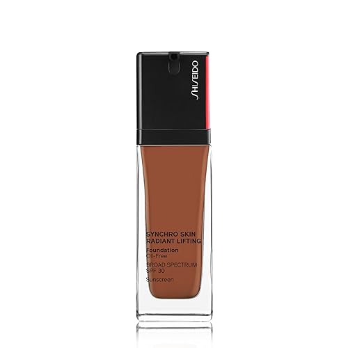 Shiseido Synchro Skin Radiant Lifting Foundation SPF 30 - Cobertura media a completa, para construir, hidratación 24 horas, resistente a