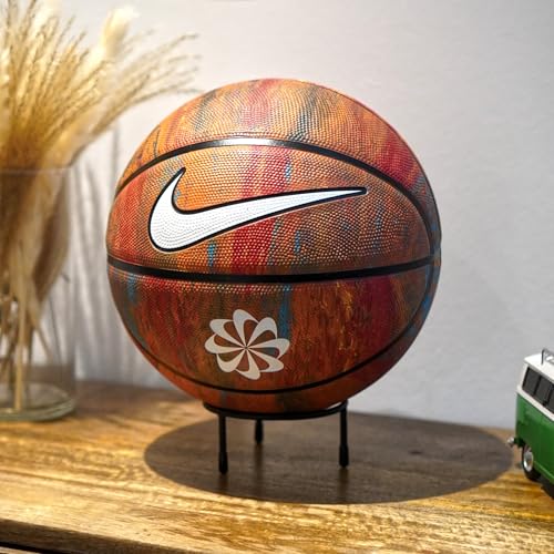 40YARDS American Football Standfuß / Ballständer aus Metall – 3-Bein Halterung Ø10 cm, Mattschwarz – Rutschfest mit Gumminoppen – Ballhalter auch für Fußball, Basketball, Handball, etc.