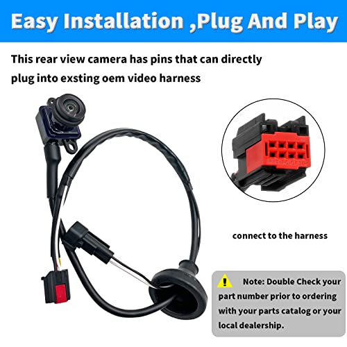 Image of Rear View Back Up Camera Compatible with Chrysler Town & Country 2011-2016 Dodge Grand Caravan 2011-2020 Reverse Park Assist Backup Camera Replaces 4672639AA CH1960103