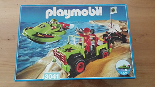 Playmobil 3041 Speedboot avec Tout-Terrain véhicule de loisirs mer