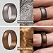 ThunderFit Mens Silicone Rings Wedding Bands Classic & Middle Line 8.7mm Wide 2mm Thick - 1/4/7 Variety Multipack (Men Bronze, Gold, Gun Metal, Silver, 6.5-7 (17.3mm))