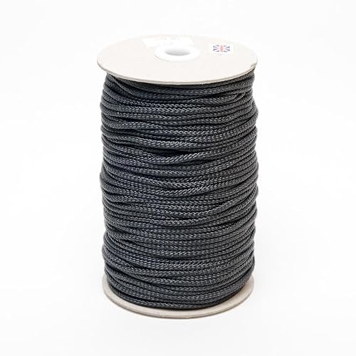 Church Products Uk Various 4Mm Polyester Cord Soft Strong Drawstring Piping Laces Hoodie Joggers String Lanyard Crafts (Grey, 5 Metres)