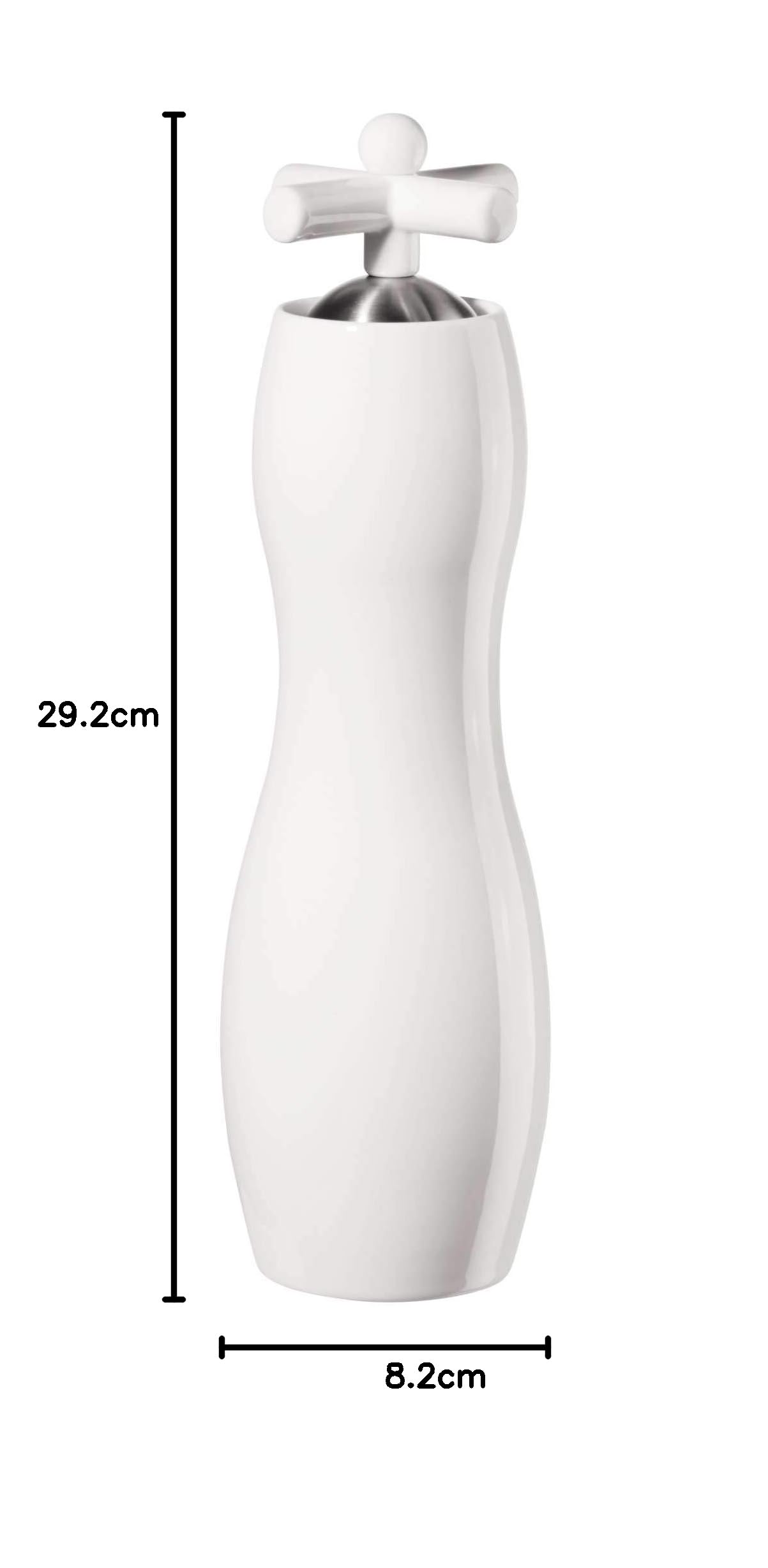 ASA 10390017 solniczka i pieprzniczka, porcelana, 29,2 cm, biała