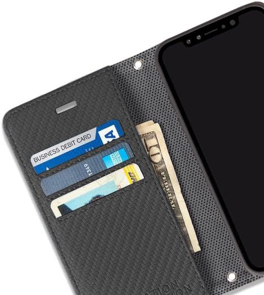 SafeSleeve EMF Blocker for Cell Phone, Detachable iPhone 17 Pro Max Leather Case - Black - Image 2