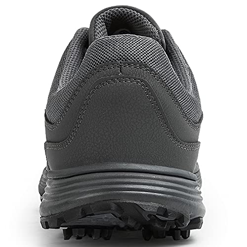 Image of THESTRON Men Golf Shoes Mesh Breathable Breathable Golf Walking Sport Sneakers 7 Spikes Golf Trainers