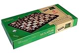 Brown Senator Wooden Chess Set - Weighted Chessmen 16 x 16