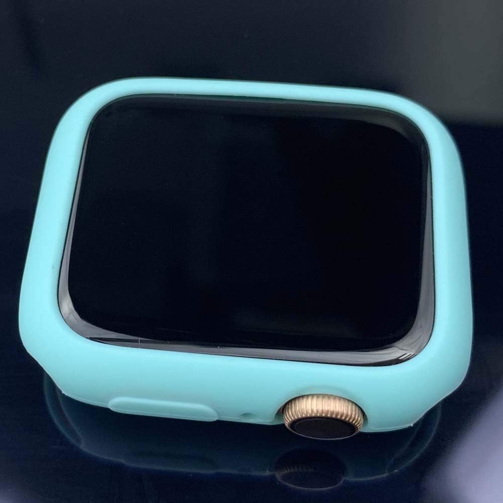 BOTOMALL Compatible with Apple Watch Case 42mm Series 3 2 Soft Flexible TPU Thin Lightweight Protective Bumper for iWatch [No Screen] - Mint Green
