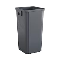 Vista 1 de Bote de basura comercial cuadrado gris de 23 galones