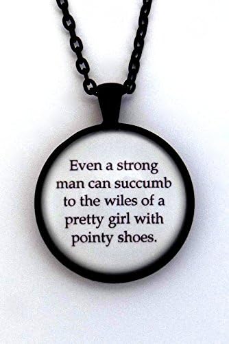 xianglian Seventh Son Last Apprentice Quote The Wiles of A Pretty Girl with Pointy Shoes Joseph Delaney Literary Pendant Literature Necklace Keychain