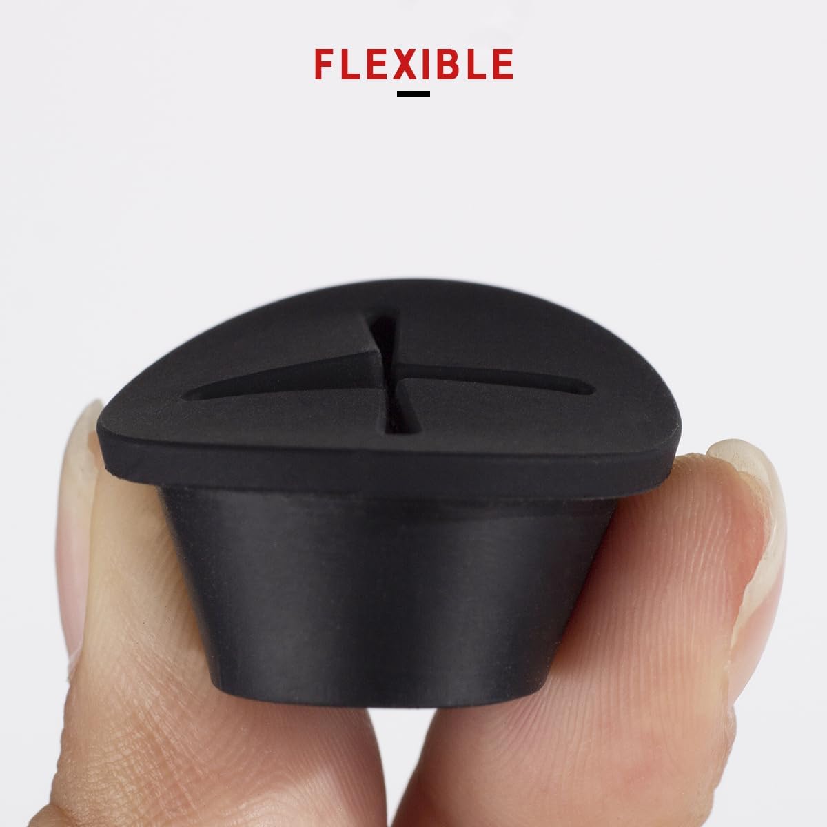 Even Cable Management Grommet, Silicone Desk Hole Cover, Wire Organizer for Table, Multi-Cable Compatible, Black (Grommet 29mm, 4 Piece) 3