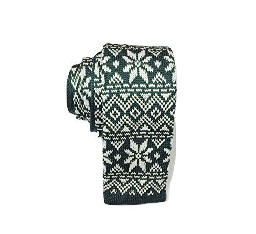 L&L® Men's Fashion Christmas Snowflake Knit Knitted Tie Slim Woven