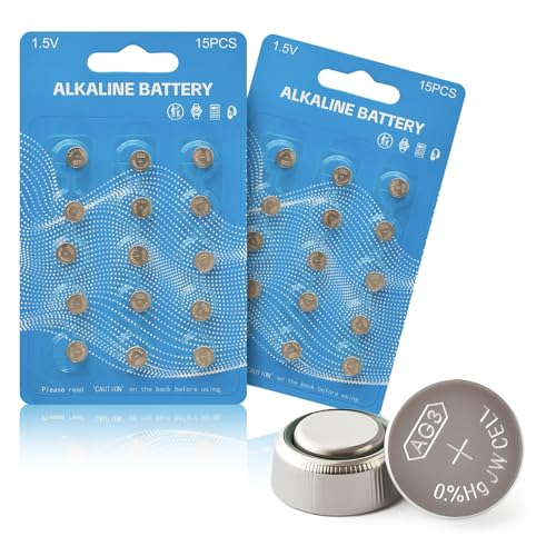 Soyasi LR41 Batteries 30 Pack, AG3 L736 392 384 192 Premium Alkaline Battery 1.5V Button Coin Cell Batteries