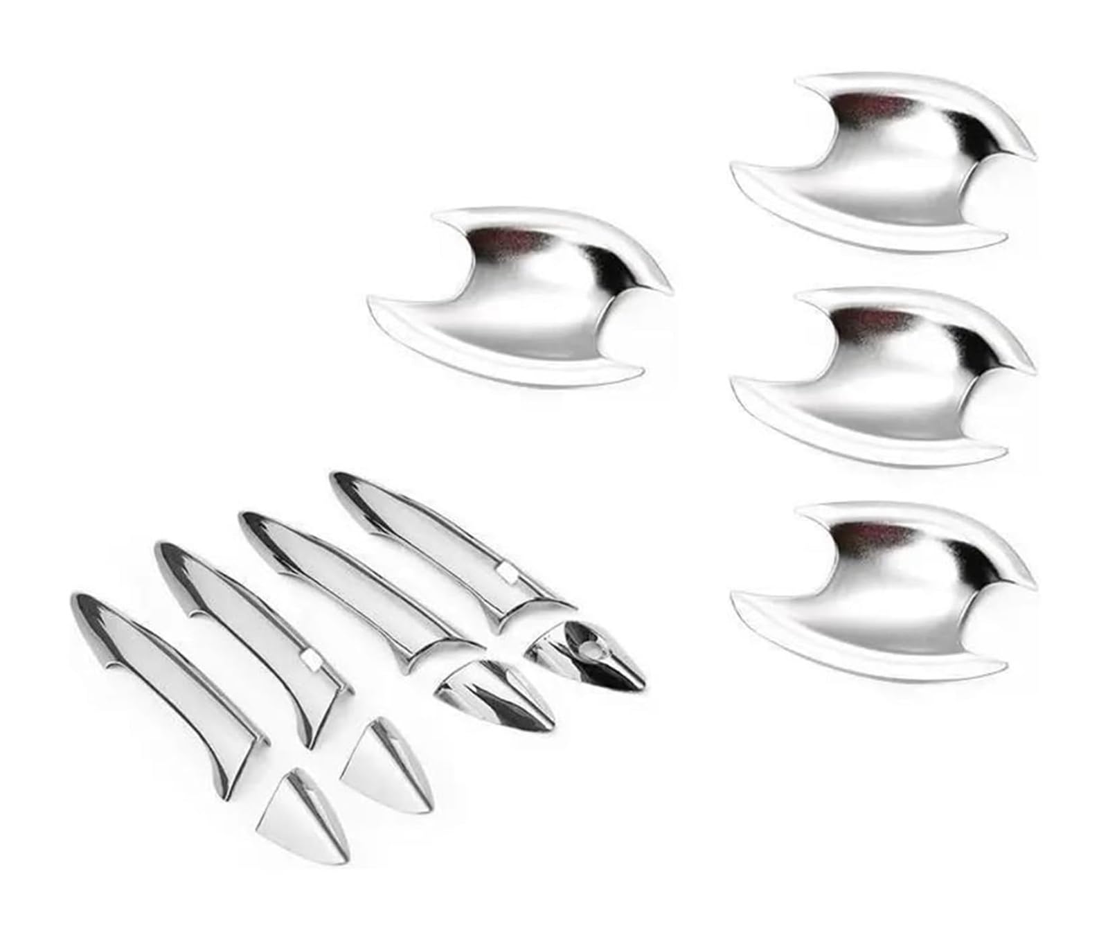Hckclmbmzw J For Hyundai For Elantra 2011-2016 Chrome Door Handle Cover Trim Molding Catch Overlay Garnish Cap Cup Protector Door Handle Cover(J)