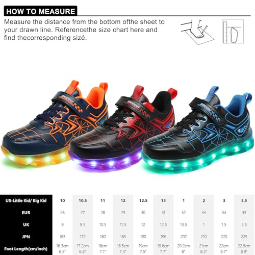 LED Light Up Shoes for Toddler Boys Girls Glow Sneakers with USB Rechargeable Flashing Lights, Non-Slip Sole for Kids Birthday, Christmas & Outdoor Activities Red2